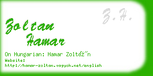 zoltan hamar business card